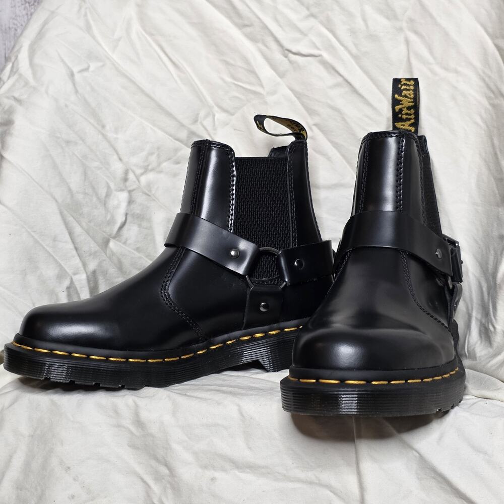Dr. Martens Wincox Harness Chelsea Boots Black Leather NWB US 5